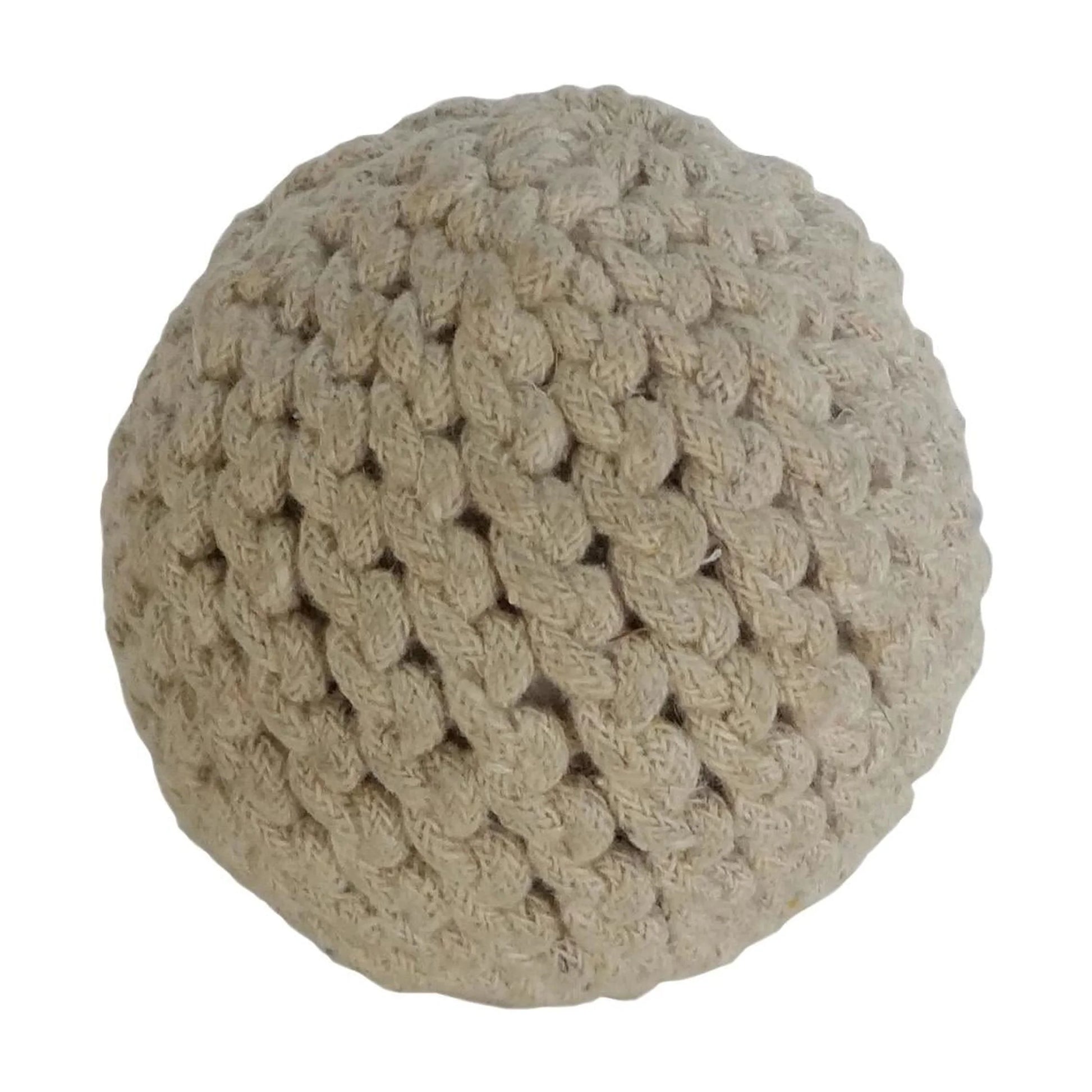 Beige 4" Handmade Decorative Ball Jute Rope Orbs & Vase Filler with Varying Designs (4 Count)