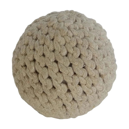 Beige 4" Handmade Decorative Ball Jute Rope Orbs & Vase Filler with Varying Designs (4 Count)
