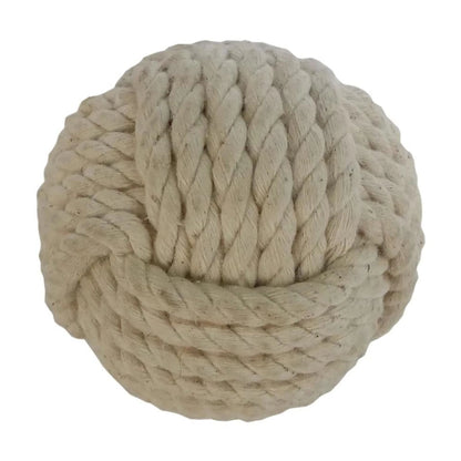 Beige 4" Handmade Decorative Ball Jute Rope Orbs & Vase Filler with Varying Designs (4 Count)