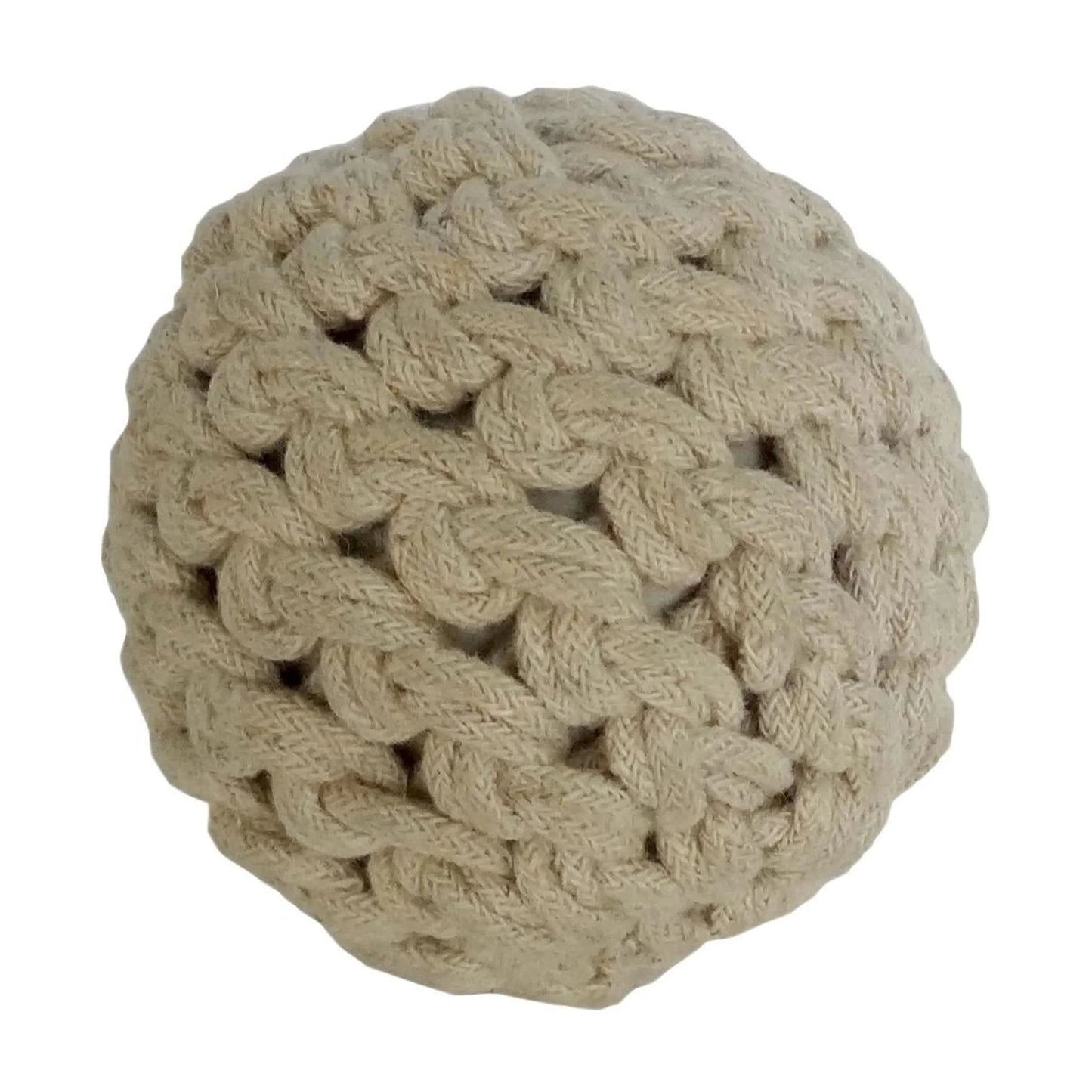 Beige 4" Handmade Decorative Ball Jute Rope Orbs & Vase Filler with Varying Designs (4 Count)