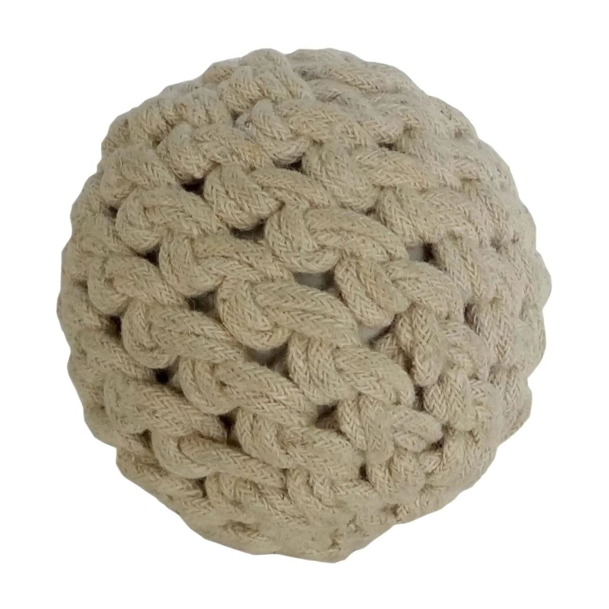 Beige 4" Handmade Decorative Ball Jute Rope Orbs & Vase Filler with Varying Designs (4 Count)