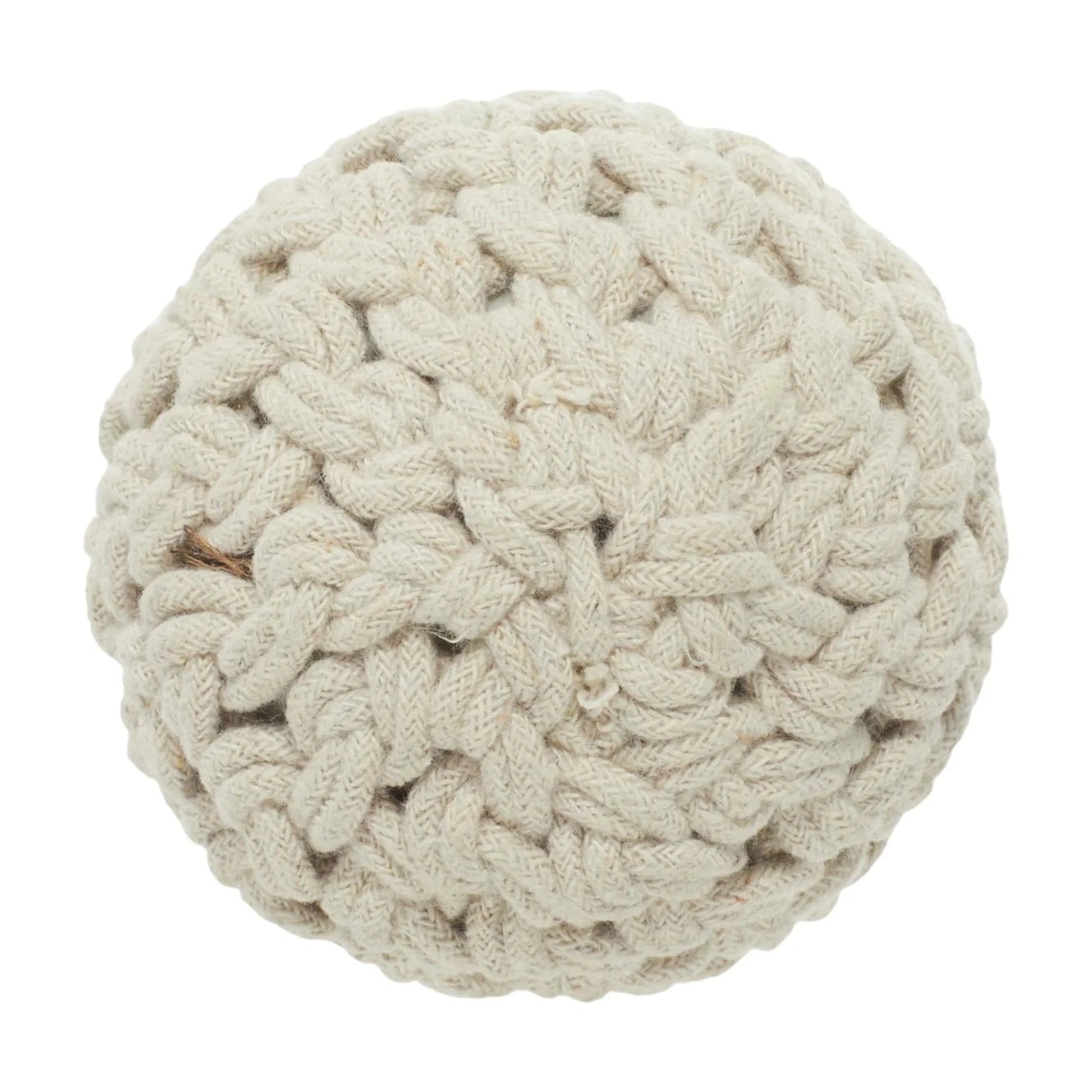 Beige 4" Handmade Decorative Ball Jute Rope Orbs & Vase Filler with Varying Designs (4 Count)