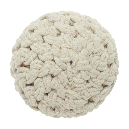 Beige 4" Handmade Decorative Ball Jute Rope Orbs & Vase Filler with Varying Designs (4 Count)
